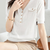 Elegant Lightweight Tencel Knit Top