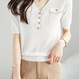 Elegant Lightweight Tencel Knit Top