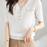 Elegant Lightweight Tencel Knit Top