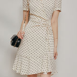 Elegant Polka Dot Dress