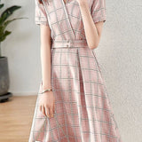 Minimalist Checkered Dress