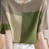 Stylish Color - blocked T - shirt