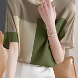 Stylish Color - blocked T - shirt