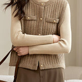 Cable-knit casual waistcoat