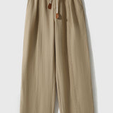 Woven Belt Casual Maxi Pants - 3 Colors Available