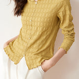 Textured French elegant long sleeves