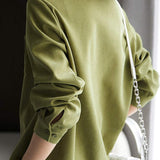 Asymmetrical Simple Design Long Sleeve Shirt - 4 Colors Available