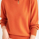 Elegant Fashion Solid Color Long Sleeve Knit Top in 5 Colors