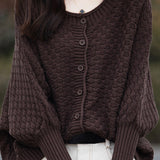 All-match batwing-sleeved cardigan