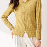 Textured French elegant long sleeves