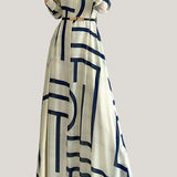 Fashionable geometric print dress