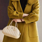 Elegant Solid Color Wool Coat