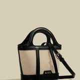 Contrasting Design Casual Shoulder Bag with Lining - 3 Colors Available