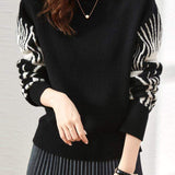 Casual Commuter Loose Round Neck Knit Top