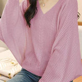 Low Neck Loose Knit Sweater