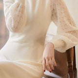 Lace knitted dress