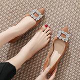 French-style pointed low-heel shoes