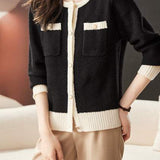 Cropped Chic Knitted Long Sleeve Jacket