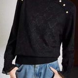 High-necklace knitted bottoming sweater