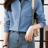 All-match Korean-style long-sleeved shirt