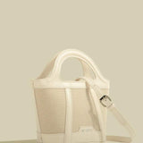 Contrasting Design Casual Shoulder Bag with Lining - 3 Colors Available