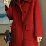 Lapel Melton Coat with Side Pockets - 5 Colors Available, Lined