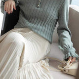 Jellyfish-collar French knitted sweater