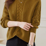 Round-neck Hollow Knitted Top