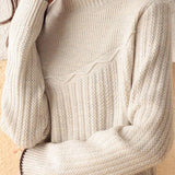 Casual half - high - neck knitted sweater