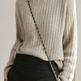 Thick Cable Knit Half-Pullover