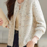 Chanel-style short knitted cardigan