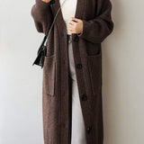 Casual Heavyweight Long Knit Jacket