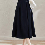 A-Line Basic Long Flare Skirt - 2 Colors Available