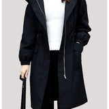 Loose fleece-lined hooded cotton-padded coat.