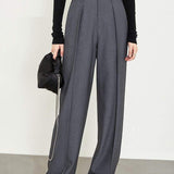 Loose Casual Straight-Leg Trousers