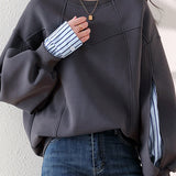 Irregular dividing line sweatshirt