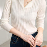 Casual ribbed knitted sweater