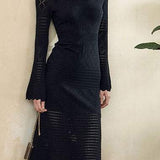 Elegant and simple knitted dress