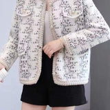 Chanel-Inspired Faux Mink Women's Sweater Jacket