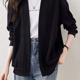 Boyfriend Style Loose V-Neck Cardigan Sweatshirt