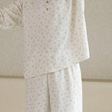 Round-neck printed pajama set