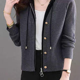 Fake two-piece spliced cardigan