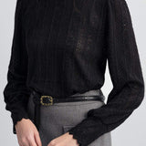 Hollowed-out lace knitted sweater