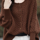 All-match batwing-sleeved cardigan