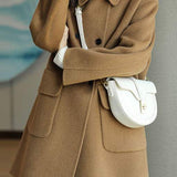 Lapel Melton Coat with Side Pockets - 5 Colors Available, Lined