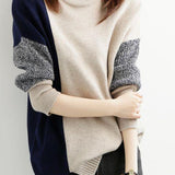 Contrast Turtleneck Leisure Knitted Sweater