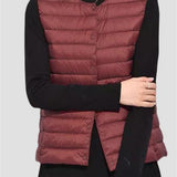 Solid Color Round Neck Duck Down Vest