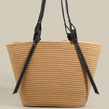 Large-capacity knitted wool tote bag for