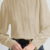 Hollowed-out lace knitted sweater