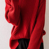 Half turtleneck knitted sweater